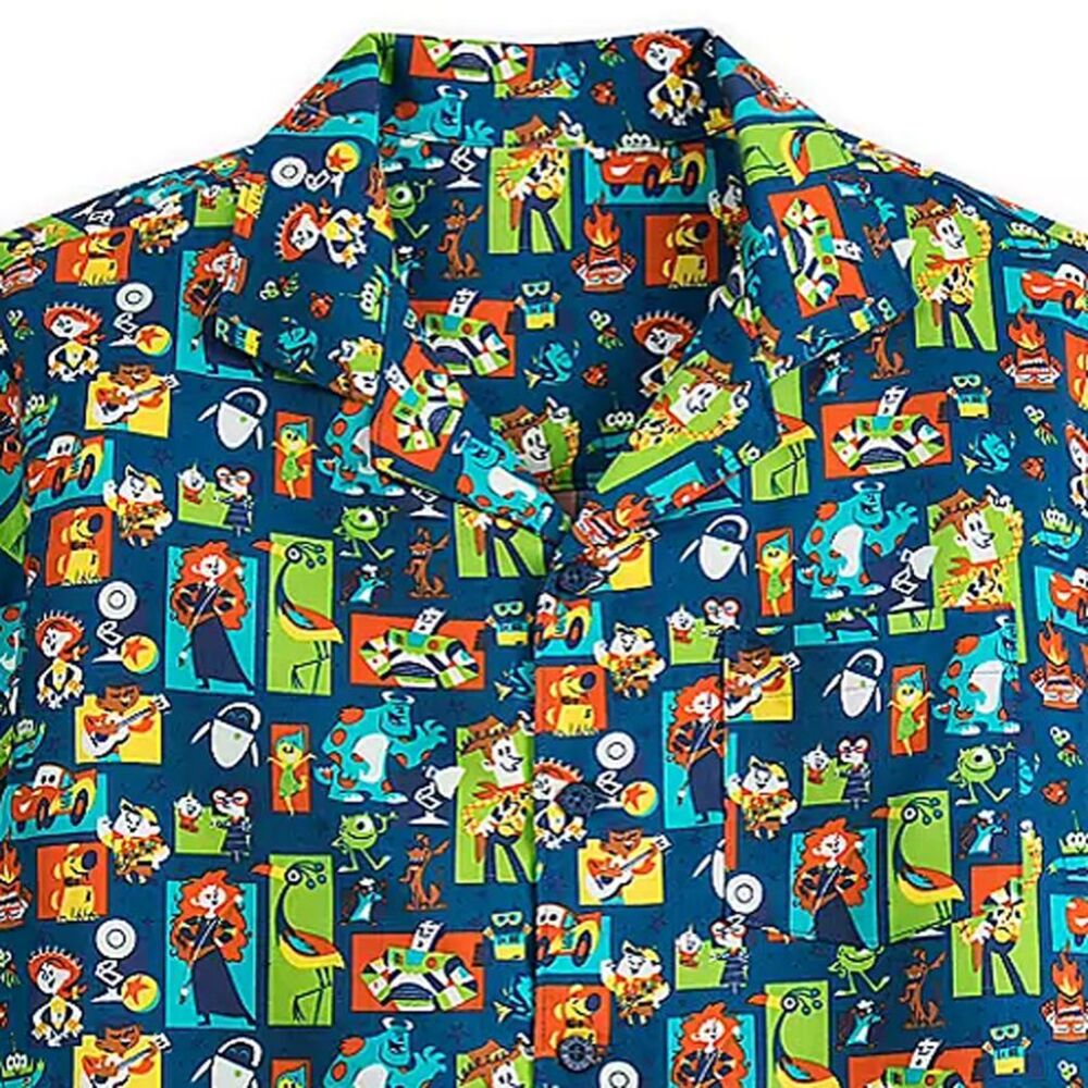 Disney PIXAR Camp Hawaiian SHIRT Toy Story Nemo UP Cars Incredibles Mens L